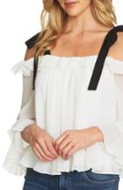 Women's Cece Ruffled Tie-shoulder Blouse - Ivory