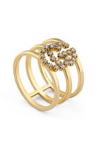 Women's Gucci Double G Diamond Three-row Ring