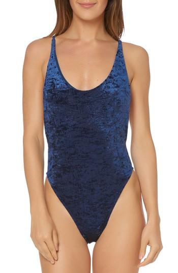 Women's Dolce Vita Velvet One-piece Swimsuit - Blue
