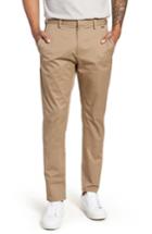 Men's Boss Helgo Flat Front Stretch Pants R - Beige