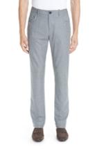 Men's Canali Flat Front Flannel Wool Five-pocket Trousers