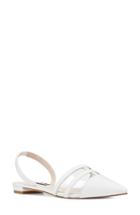 Women's Nine West Pointy Toe Flat M - White