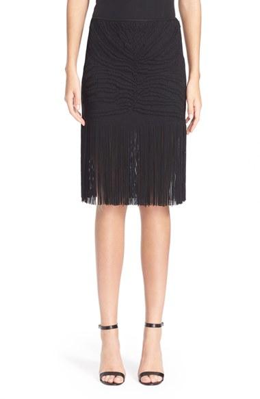 Women's Roberto Cavalli Fringe Knit Skirt