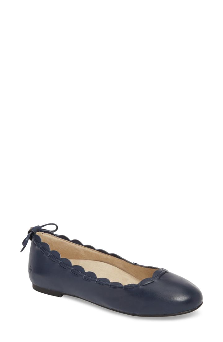 Women's Jack Rogers Lucie Ii Scalloped Flat .5 M - Blue