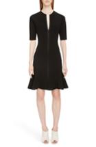 Women's Givenchy Split Neck Punto Milano Dress Us / 34 Fr - Black
