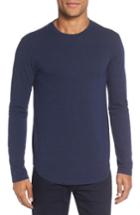 Men's Goodlife Scalloped Hem Long Sleeve T-shirt, Size - Blue