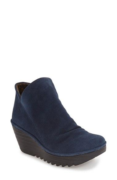 Women's Fly London 'yip' Wedge Bootie .5-6us / 36eu - Blue