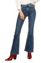 Women's Topshop Jamie Flare Hem Jeans W X 30l (fits Like 28-29w) - Blue
