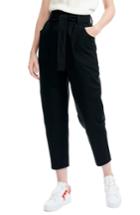 Women's Maje Belted Crop Trousers Us / 36 Fr - Black