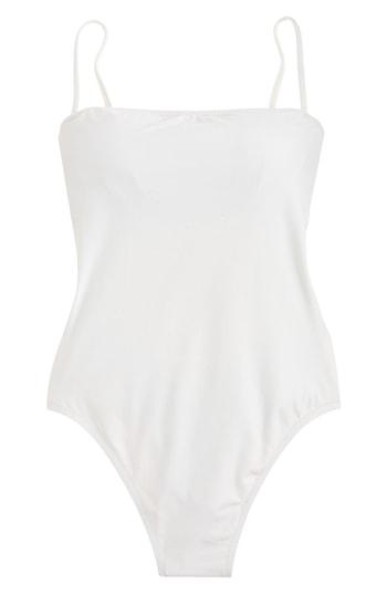 Women's J.crew Maggie Baby Bow Back One-piece Swimsuit - White