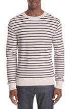 Men's A.p.c. Striped Crewneck Sweater - White
