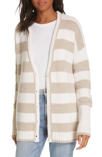 Women's La Ligne Stripe Knit Cardigan - Ivory