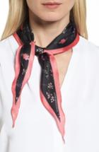 Women's Rebecca Minkoff Pressed Flowers Diamond Silk Scarf, Size - Black