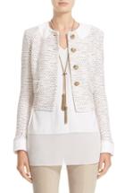 Women's St. John Collection Faux Collar Caillou Tweed Jacket