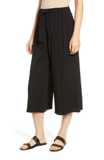 Women's All In Favor Crinkled Culottes - Black
