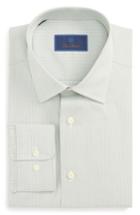 Men's David Donahue Regular Fit Check Dress Shirt 32/33 - Green