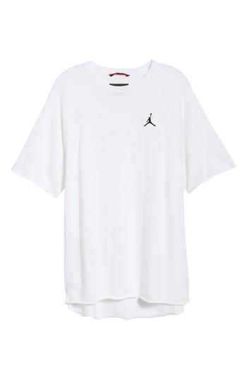 Men's Nike Jordan Wings Light Short Sleeve Sweatshirt - White