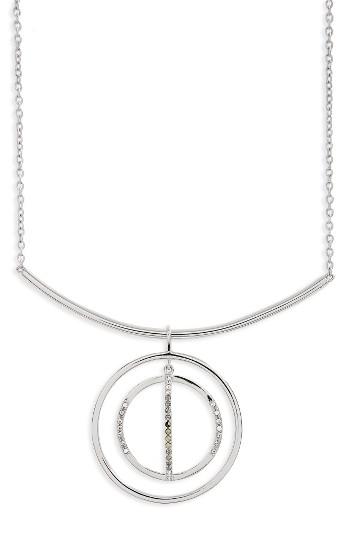 Women's Judith Jack Silver Sparkle Circle Pendant Necklace