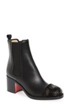 Women's Christian Louboutin 'otaboo' Spike Chelsea Boot .5us / 37.5eu - Black