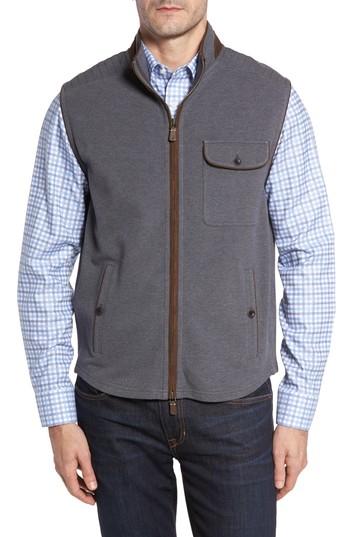 Men's Thaddeus Robert Full Zip Vest, Size - Black