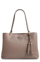 Tory Burch Mcgraw Triple Compartment Leather Satchel - Brown