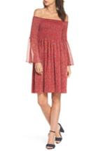 Women's Sam Edelman Off The Shoulder Babydoll Dress - Red