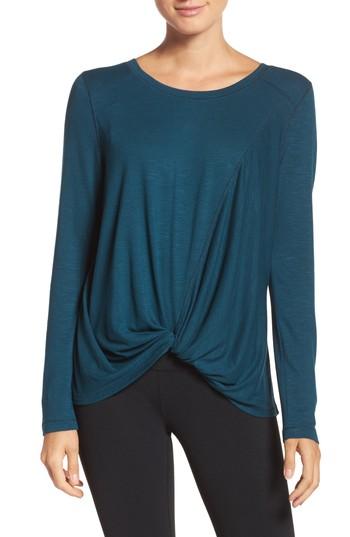 Women's Zella Twisty Turn Tee, Size - Blue/green