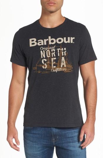 Men's Barbour Blade Slim Fit Logo Graphic T-shirt, Size - Grey