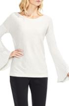 Women's Vince Camuto Sparkly Bell Sleeve Sweater - White