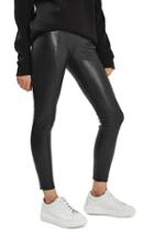 Women's Topshop Percy Faux Leather Skinny Pants Us (fits Like 16-18) - Black