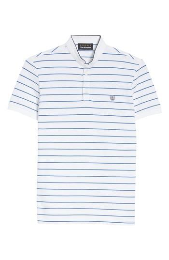 Men's The Kooples Stripe Officer Polo Shirt - White