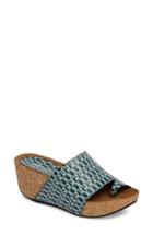 Women's Donald J Pliner Ginie Platform Wedge Sandal .5 M - Blue