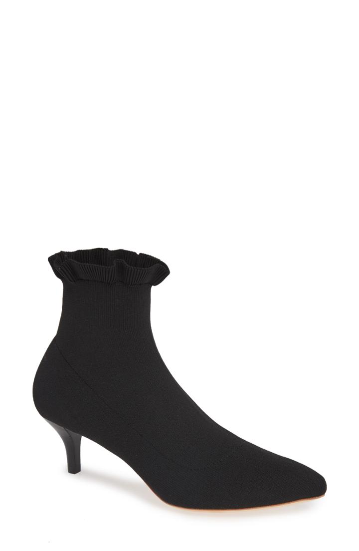 Women's Loeffler Randall Kassidy Kitten Heel Stretch Bootie M - Black