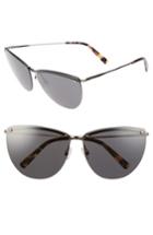 Women's D'blanc Tan Lines Rendezvous 61mm Cat Eye Sunglasses - Charcoal/ Grey