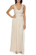 Women's Lace & Beads Mulan Sequin & Tulle Gown - Beige
