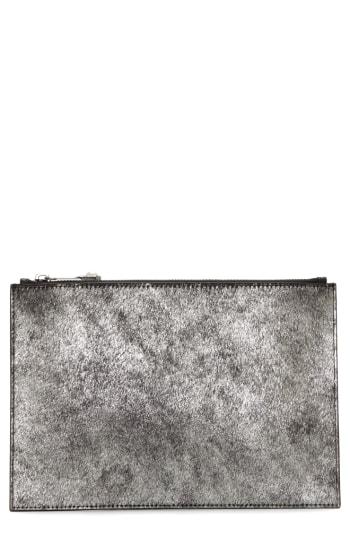 Louise Et Cie Melle Genuine Calf Hair Pouch - Grey