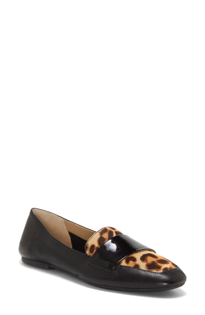 Women's Enzo Angiolini Leann Genuine Calf Hair Loafer M - Black