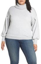 Women's Bp. Rib Trim Sweatshirt - Grey