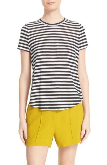 Women's A.l.c. Tesi Stripe Linen Tee - White