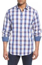 Men's Bugatchi Classic Fit Check On Dot Sport Shirt - White