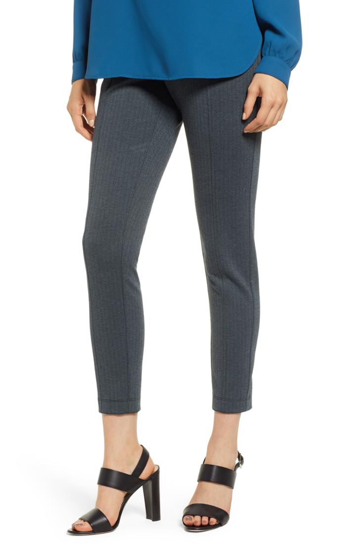 Women's Anne Klein Herringbone Knit Skinny Pants