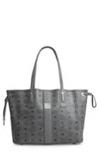 Mcm Medium Liz Reversible Visetos Leather Shopper - Grey