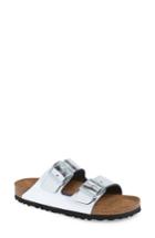 Women's Birkenstock Arizona Soft Footbed Slide Sandal -5.5us / 36eu B - Metallic