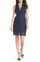Women's Nsr Mia Scalloped Lace Sheath Dress - Blue
