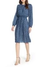 Women's Velvet By Graham & Spencer Floral Gauze Smocked Waist Dress - Blue