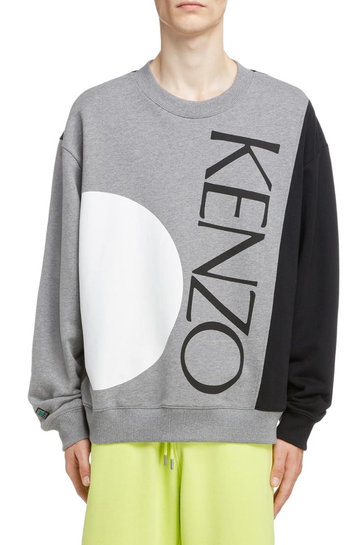 Men's Kenzo Oversize Colorblock Sweatshirt - Grey