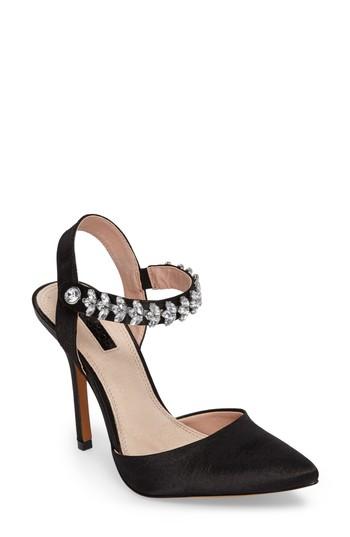 Women's Topshop Embellished Ankle Strap Pump