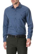 Men's Rodd & Gunn Ellis Park Regular Fit Check Sport Shirt - Blue/green