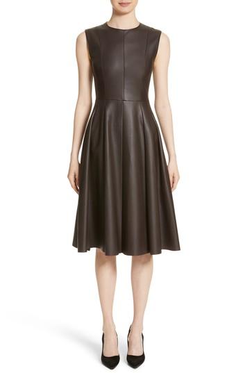 Women's Adam Lippes Sculpted Leather Dress