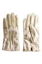 Women's Topshop Metallic Leather Gloves - Metallic